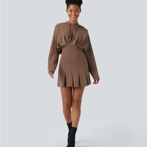 Spacertek Drawstring Casual Hoodie Dress